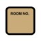 Nevs Printed Chart Labels - Room No 1-7/16" x 1-1/2" Tan w/Black NRBP-S-TAN - alternate 1